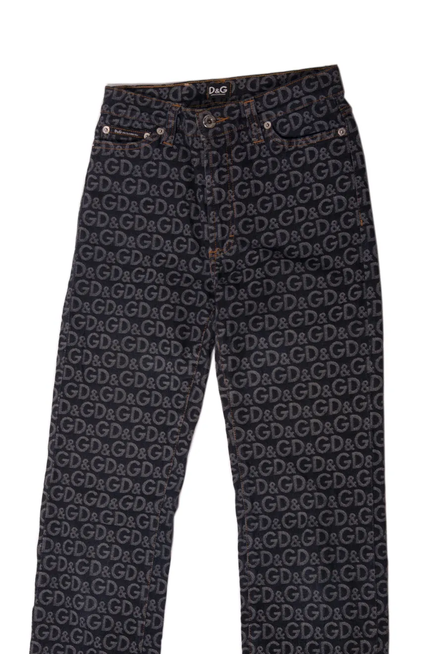 Logo Print Jeans