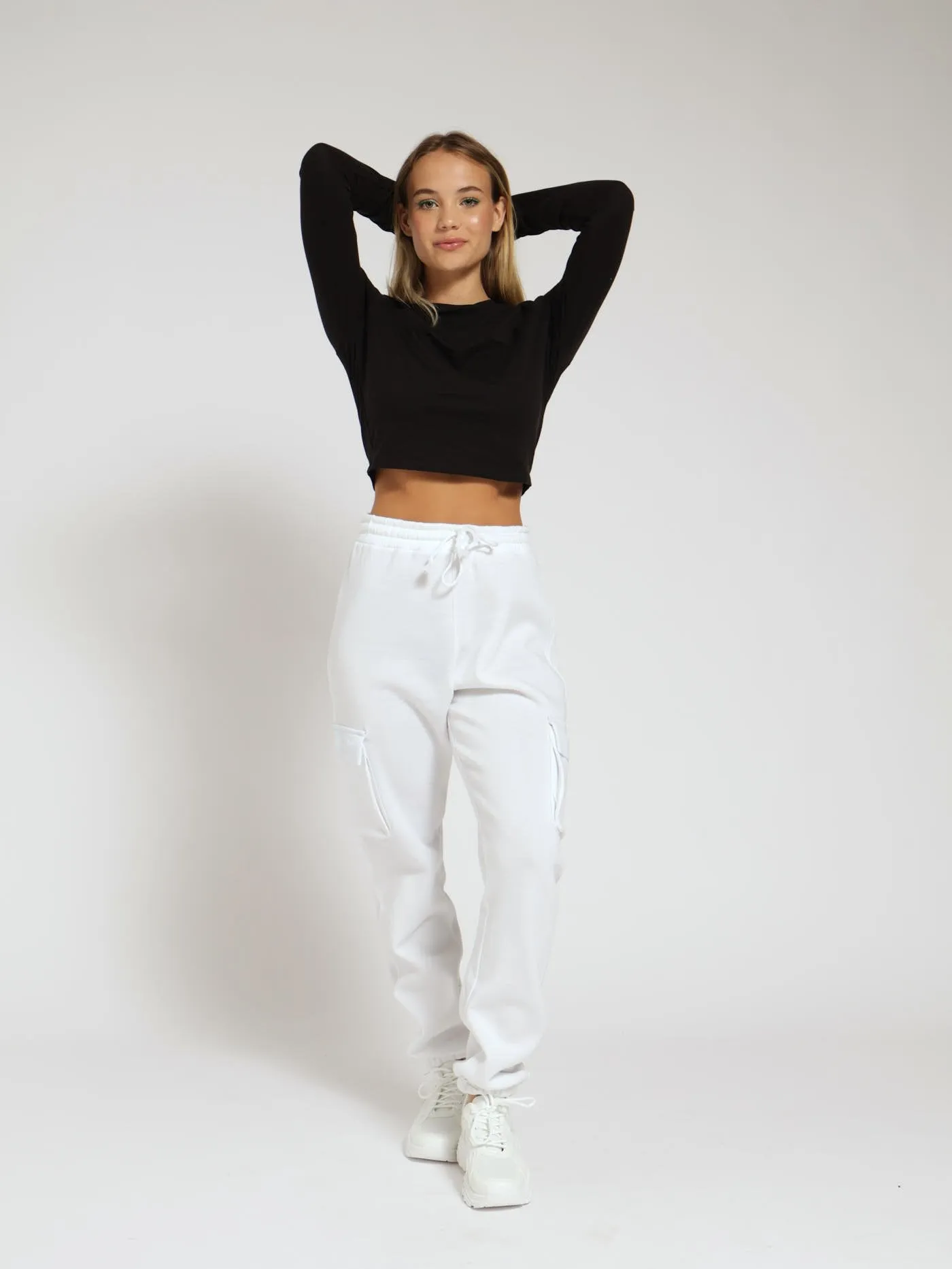Long Sleeve Basic Knit Top - Black