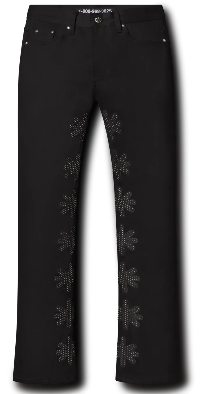 Lost SHDWS Black/Black Studded Denim Jeans