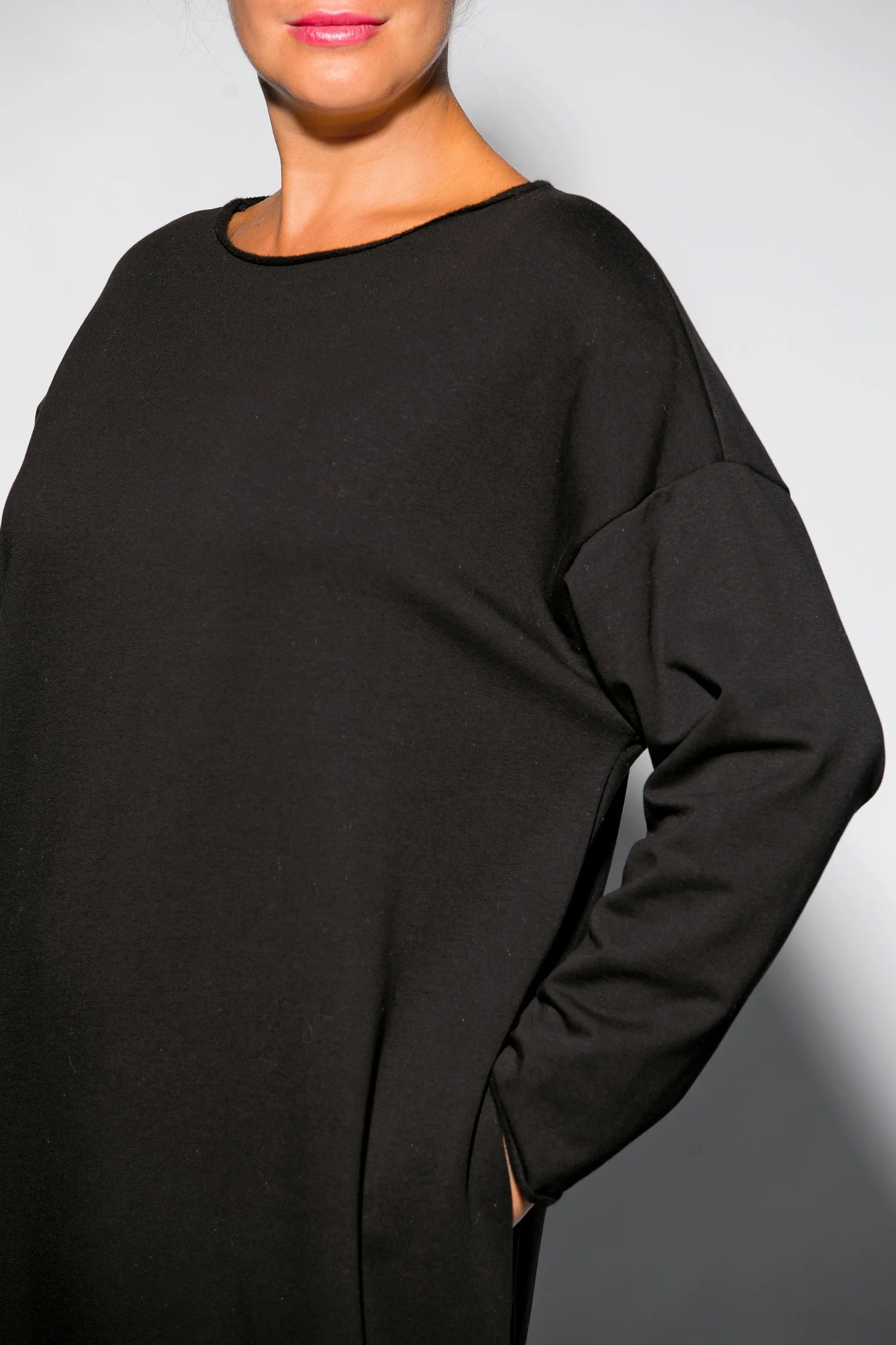 Loungewear Dress, Loungewear Robe, Black Cozy Dress, Long Maxi Dress, Long Sleeve Dress