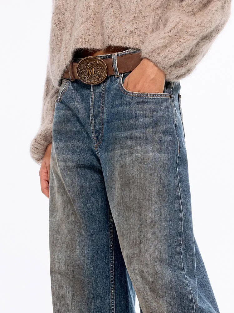 Low-Rise Wide-Leg Jeans