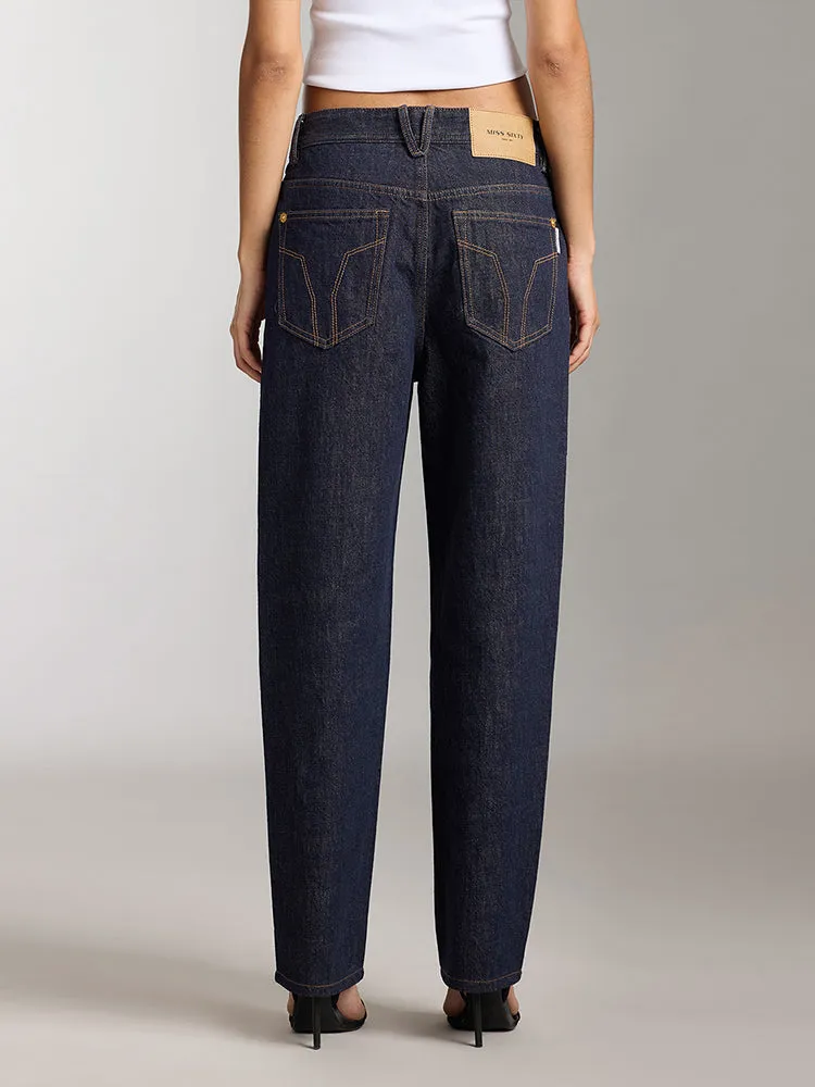 Low-Waist Slimming Tapered Jeans