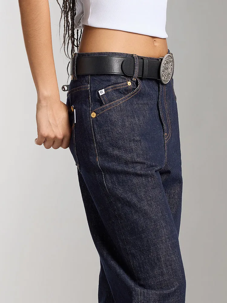 Low-Waist Slimming Tapered Jeans
