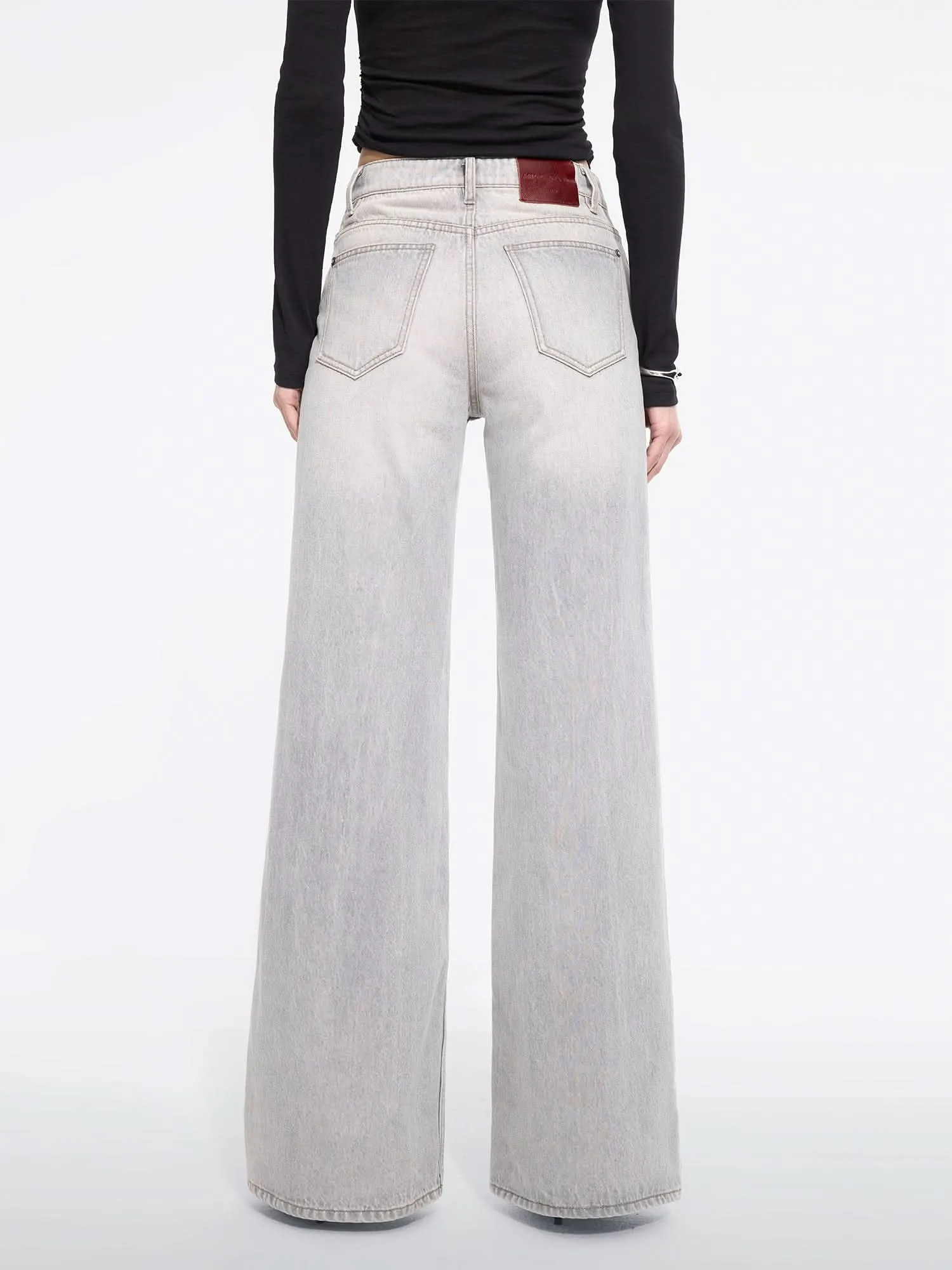 Low-Waisted Slight Flare Jeans
