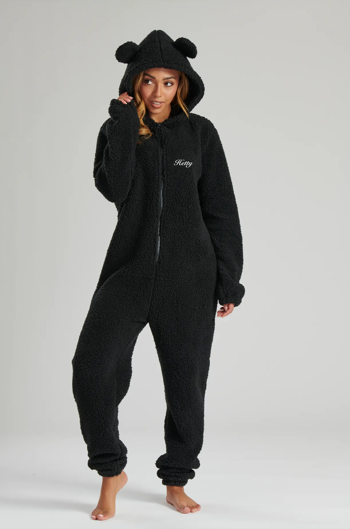 Lulabay ladies luxury borg personalised onesie Taupe