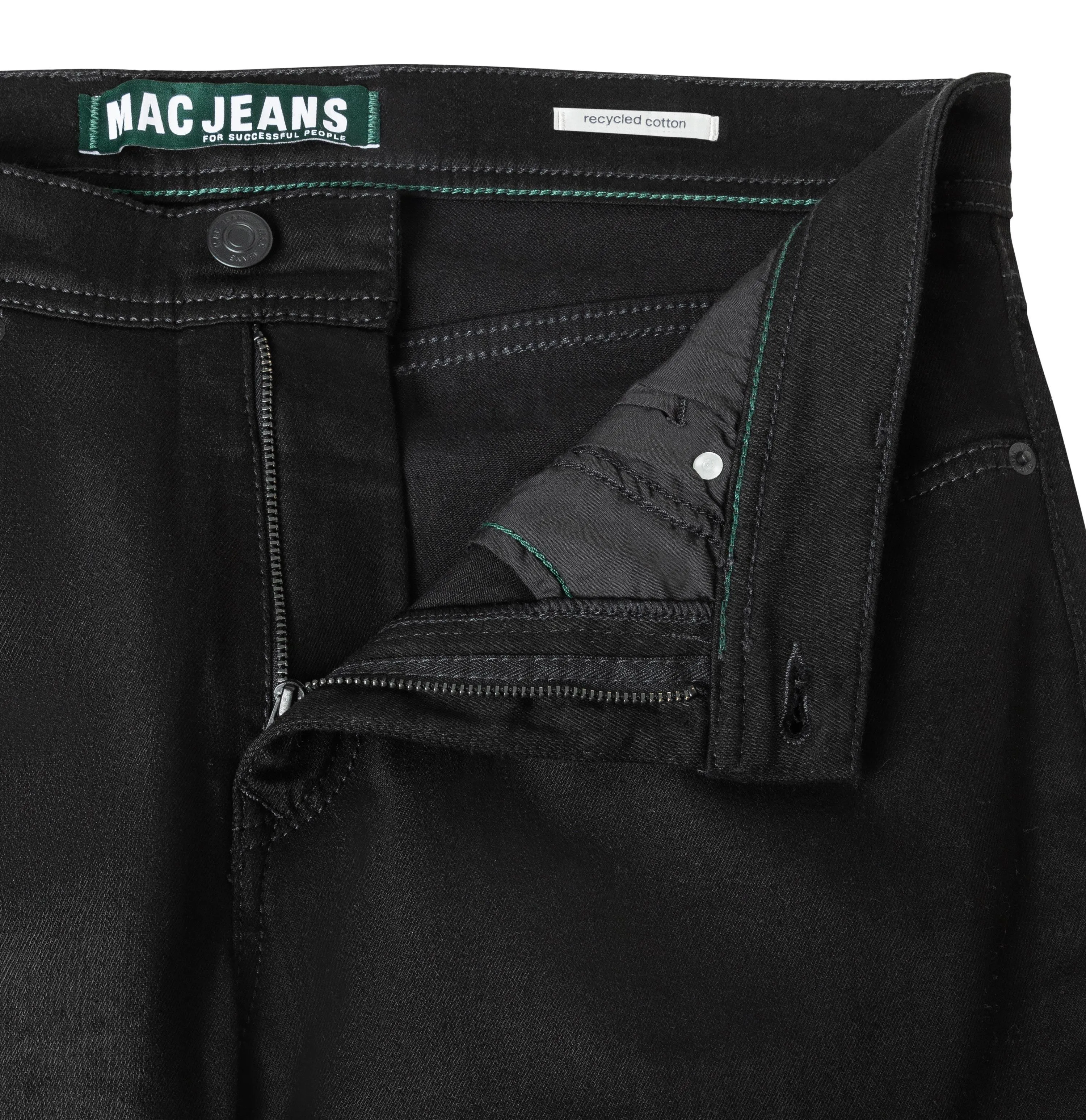 Mac Arne Straight Leg Stretch Denim Jeans - Black