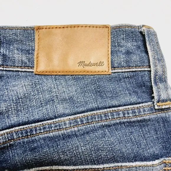 Madewell 9&quot; High-Rise Skinny Women's  Distressed Raw Hem Jeans Size 25 Petite