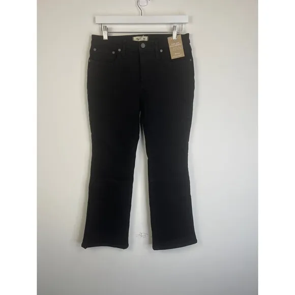 MADEWELL Black Frost Kick Out Full-Length Jeans NWT Size 26P