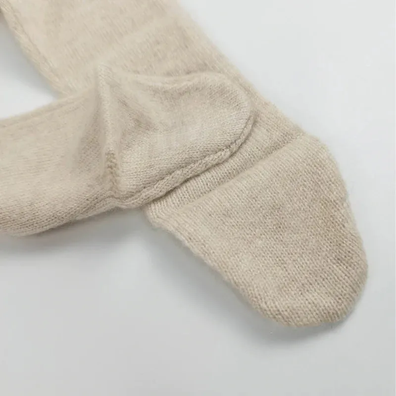 Maeve Premium Cashmere Wrap Footed Babygrow (Apricot)