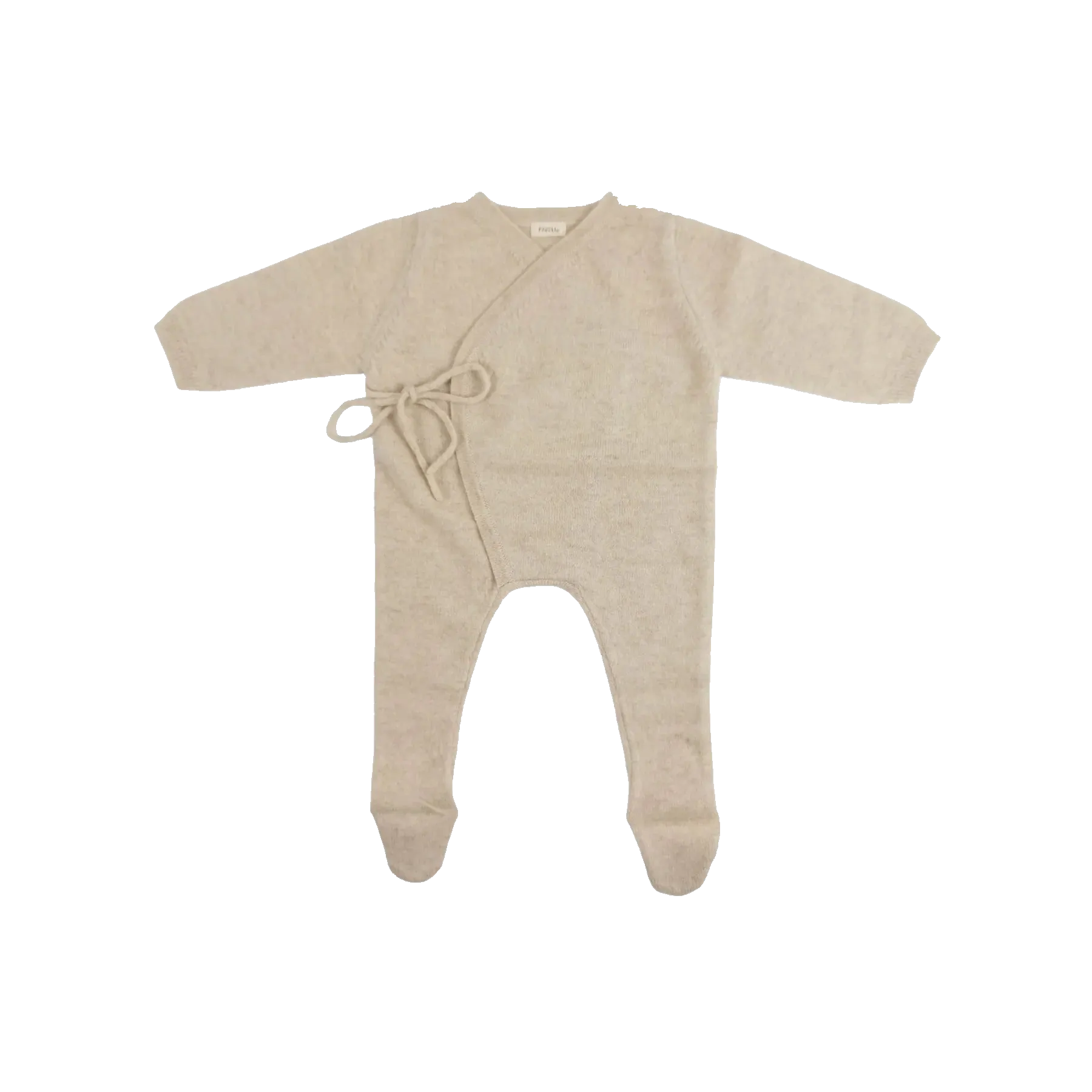 Maeve Premium Cashmere Wrap Footed Babygrow (Apricot)