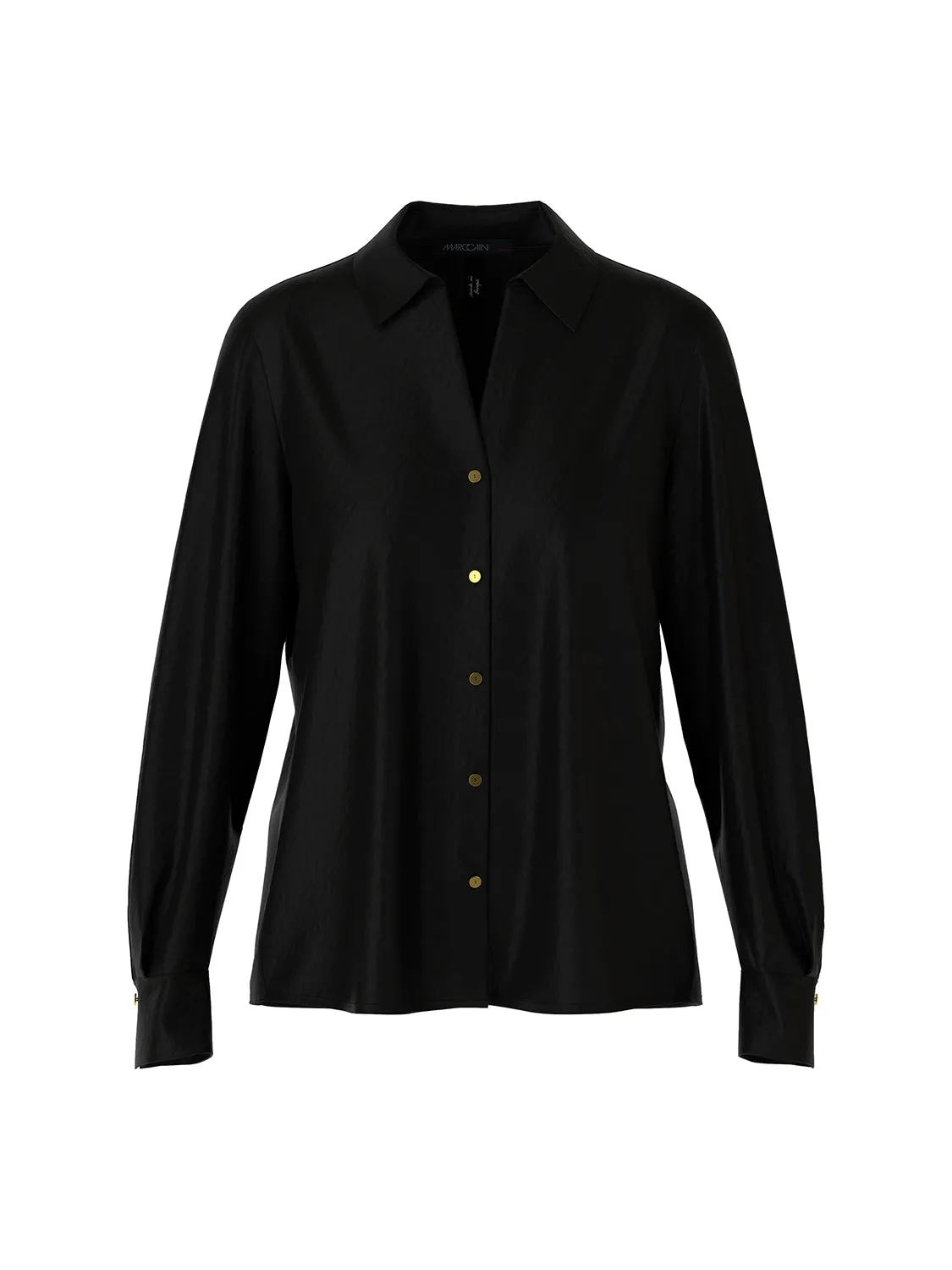 MarcCain Classic Shirt blouse with V-neck VC 51.26 W08