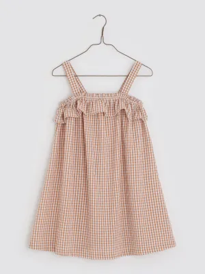 Marie Frill Dress - Caramel Seersucker Gingham