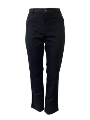 Marina Rinaldi Women's Black Ignoto High Rise Straight Pants NWT