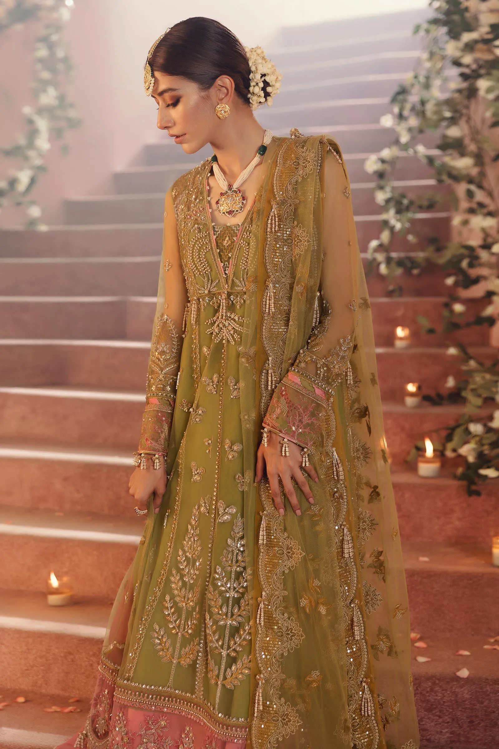 MEHZEBEEN (ZC22-04)  | Zaha Gossamer Collection 2022 | Unstitched Embroidered Net Suit