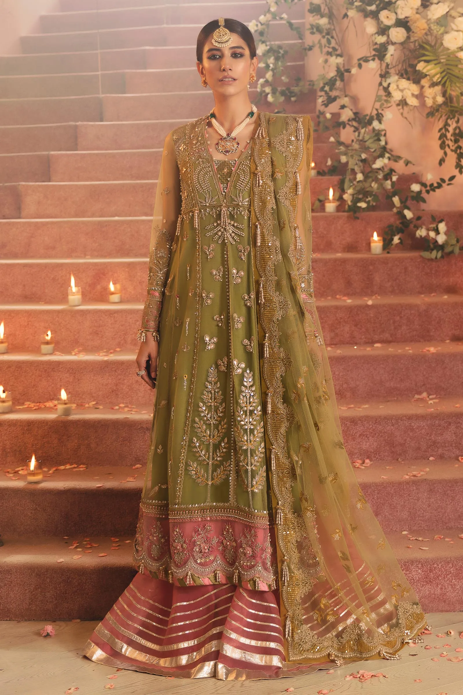 MEHZEBEEN (ZC22-04)  | Zaha Gossamer Collection 2022 | Unstitched Embroidered Net Suit