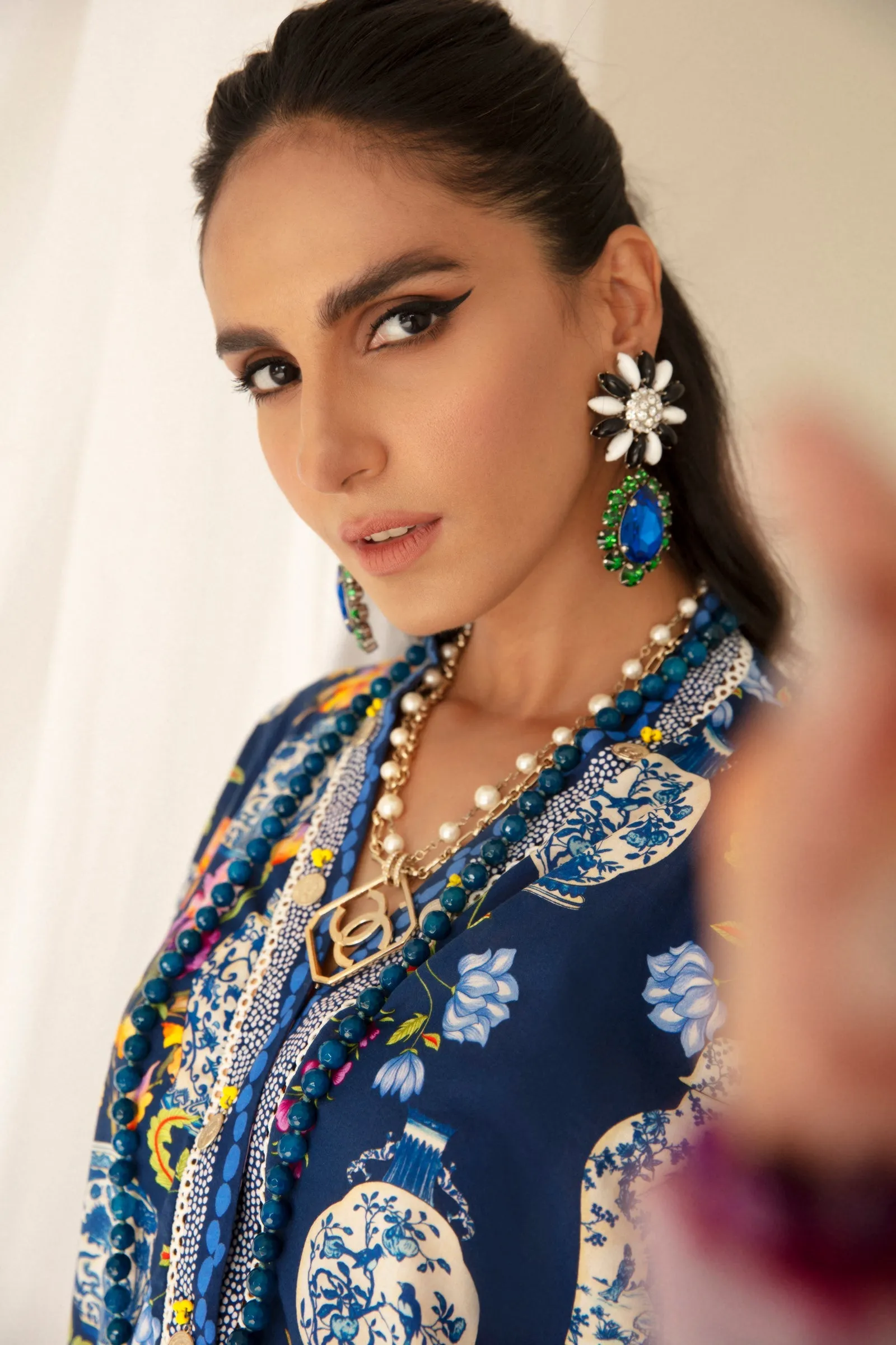 MELIKE (ZRW-20949) | Zaha RTW Poplin Collection 2023 | Stitched Lawn Cambric Cotton Suits