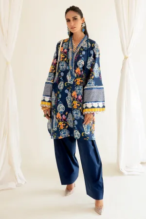 MELIKE (ZRW-20949) | Zaha RTW Poplin Collection 2023 | Stitched Lawn Cambric Cotton Suits