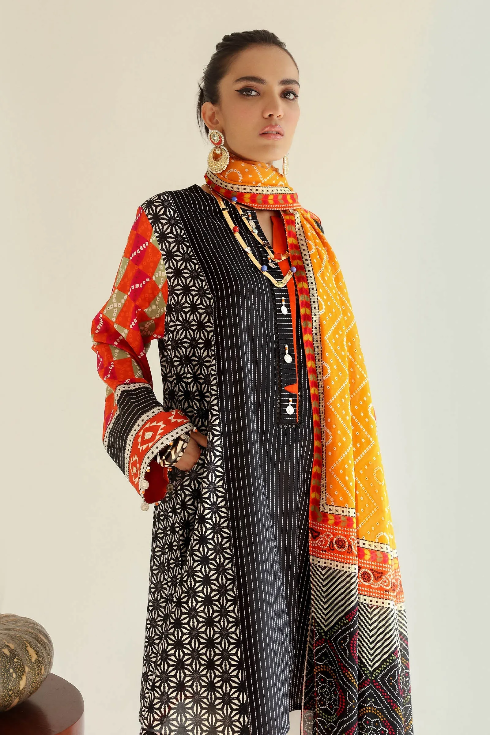 MELISSA (ZRW-20948) | Zaha RTW Poplin Collection 2023 | Stitched Lawn Cambric Cotton Suits