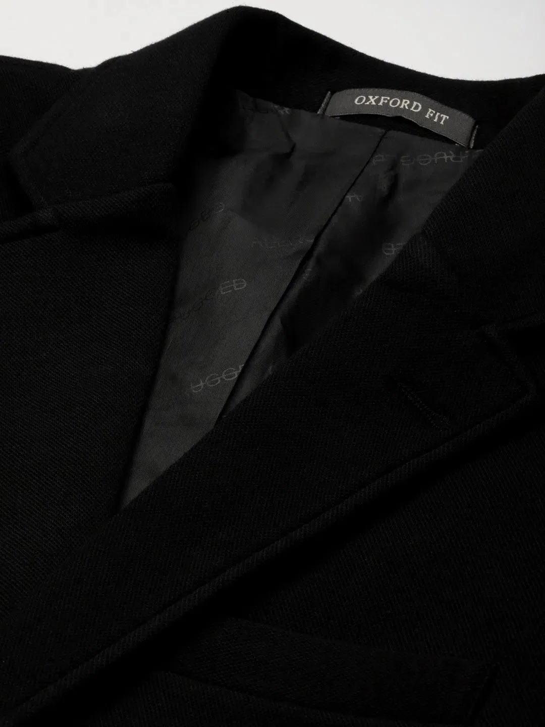 Men Black Solid Blazer-AR-021-Black