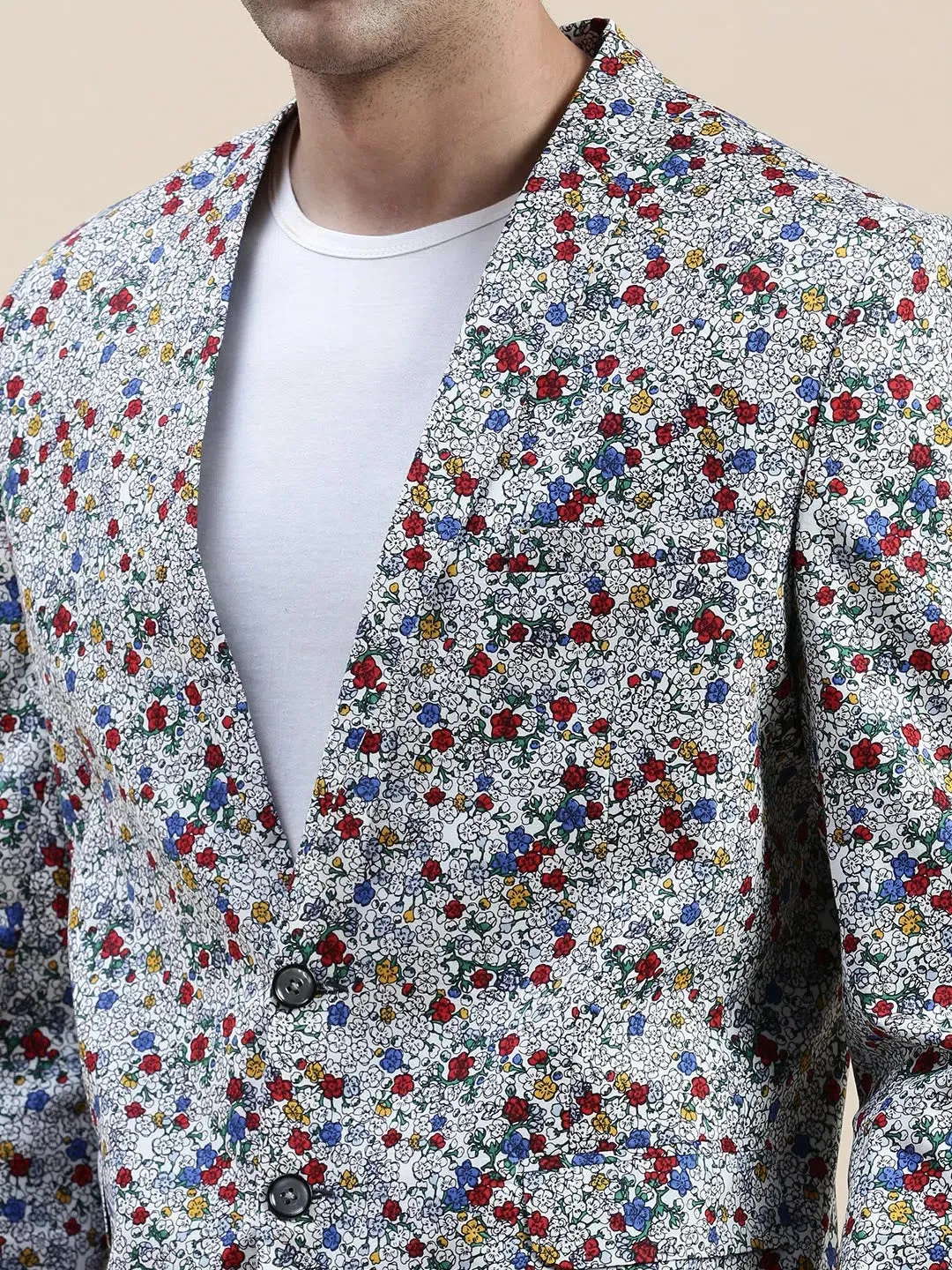 Men Multi Printed Casual Blazer-SOBLZ-71-8-Multi