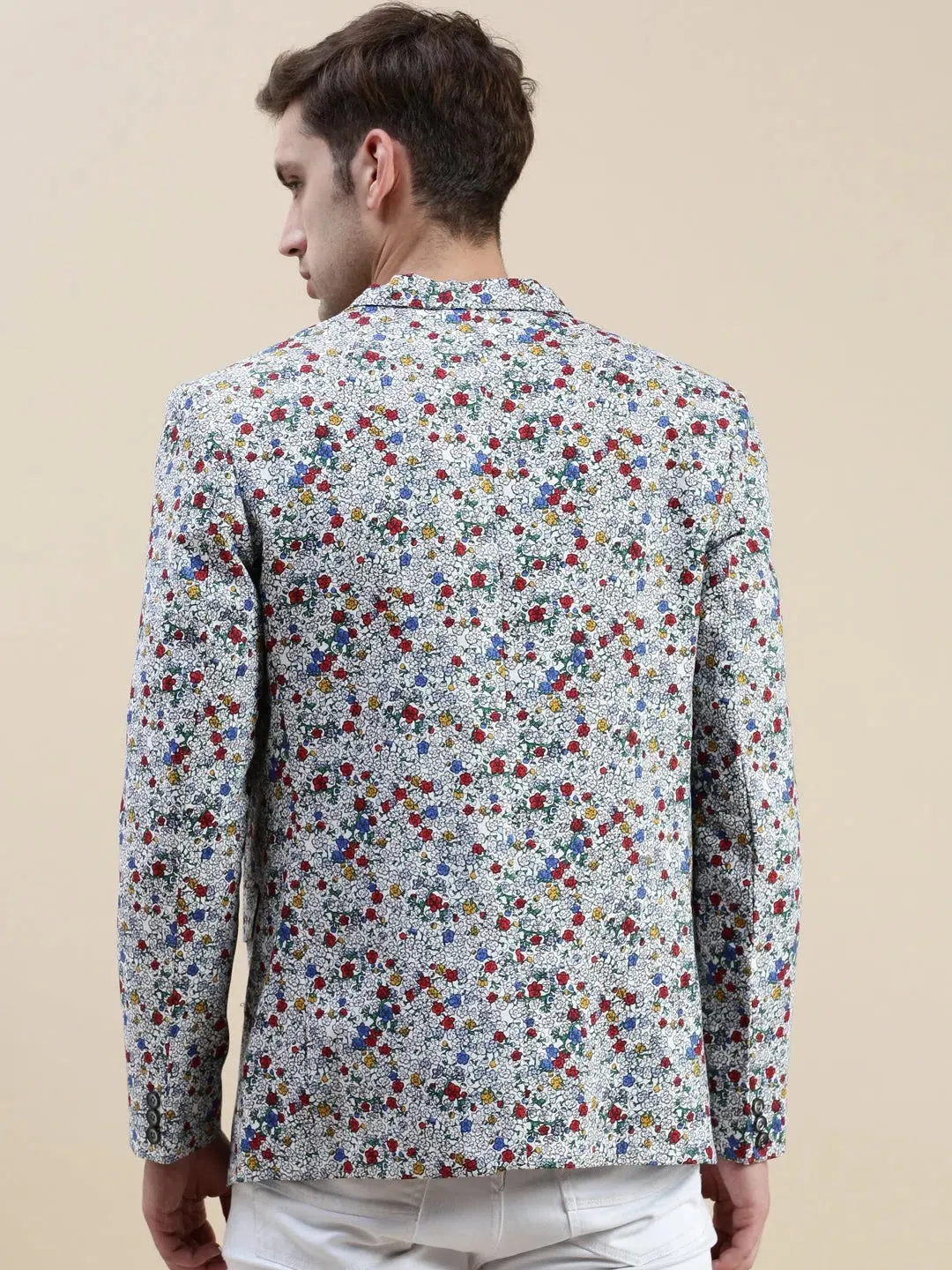 Men Multi Printed Casual Blazer-SOBLZ-71-8-Multi