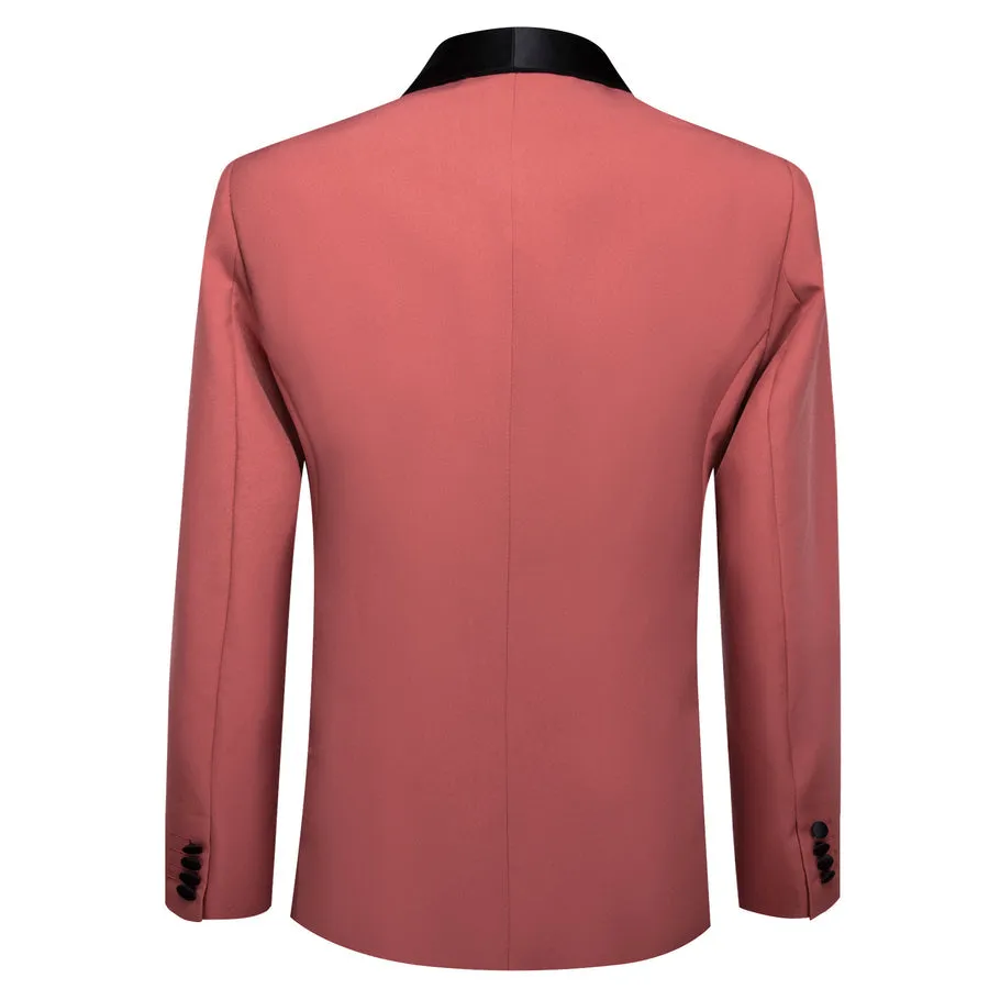 Men's Blush Red Shawl Lapel Tuxedo Jacket