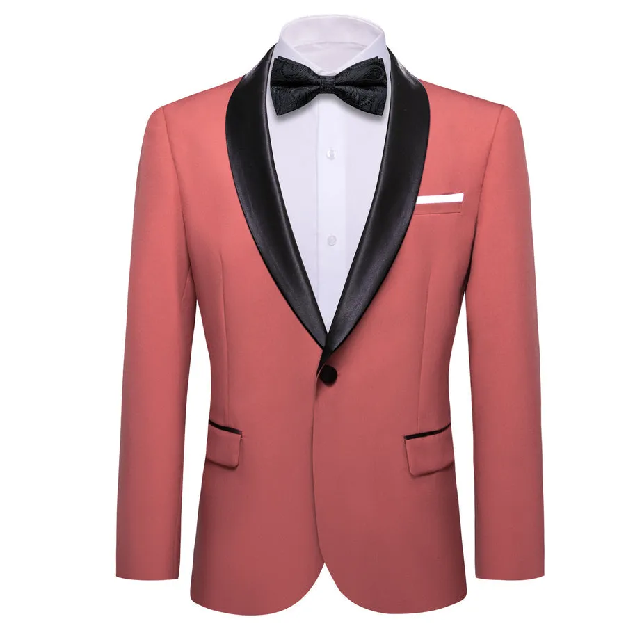 Men's Blush Red Shawl Lapel Tuxedo Jacket