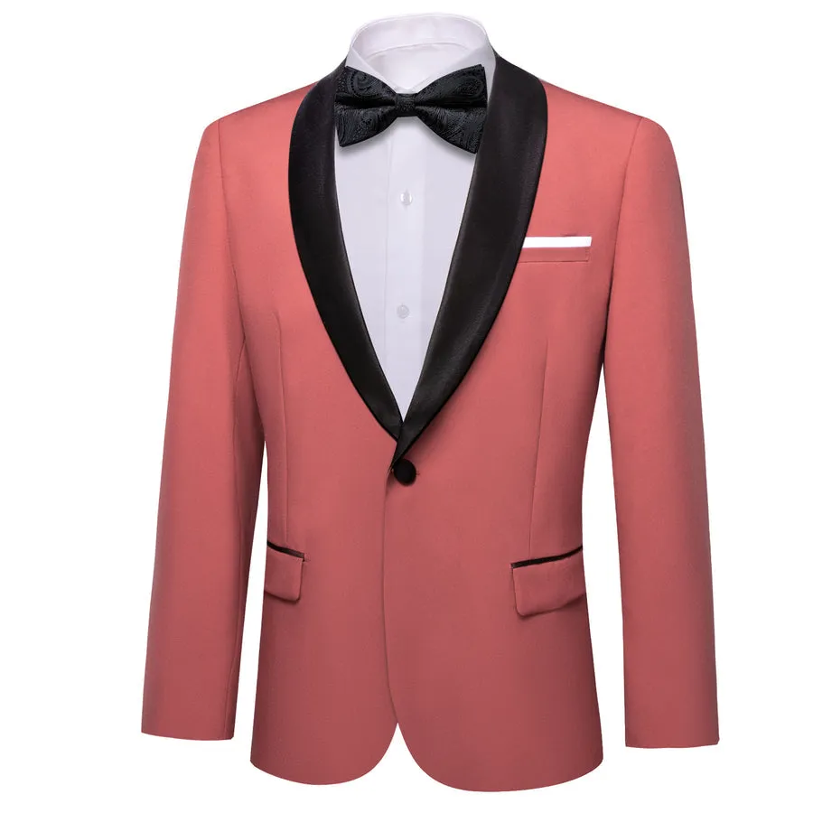 Men's Blush Red Shawl Lapel Tuxedo Jacket