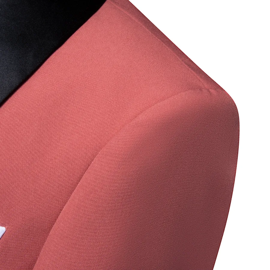 Men's Blush Red Shawl Lapel Tuxedo Jacket