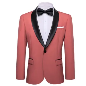Men's Blush Red Shawl Lapel Tuxedo Jacket