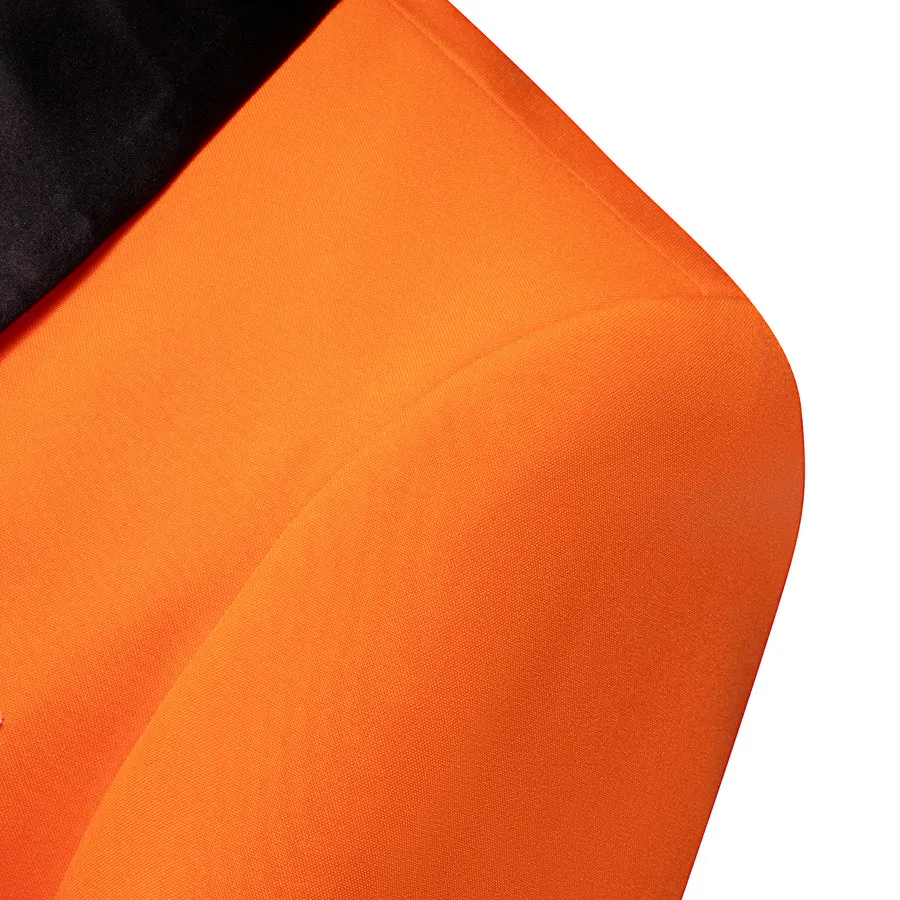Men's Burnt Orange Shawl Lapel Tuxedo Jacket