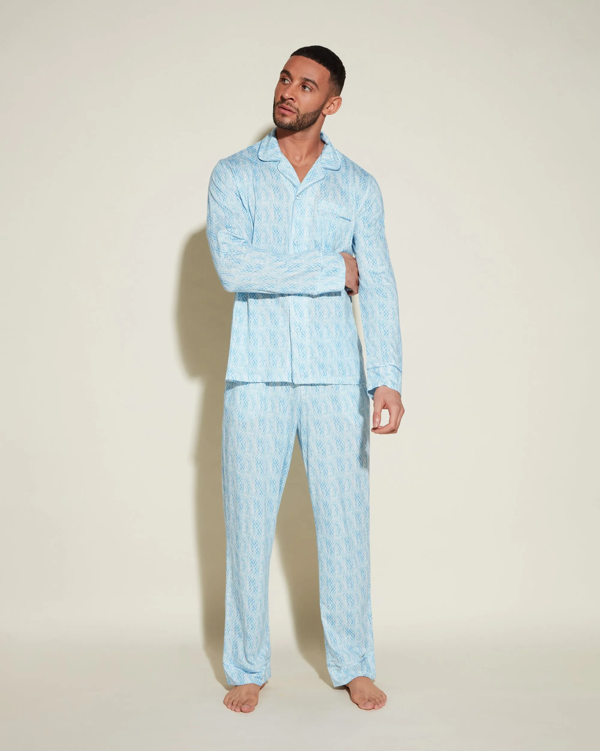 Men's Classic Long Sleeve Top & Pant Pajama Set