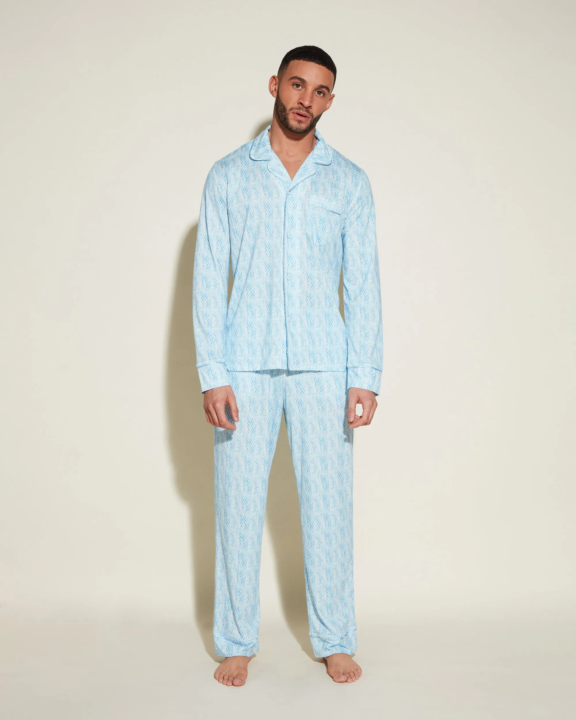 Men's Classic Long Sleeve Top & Pant Pajama Set