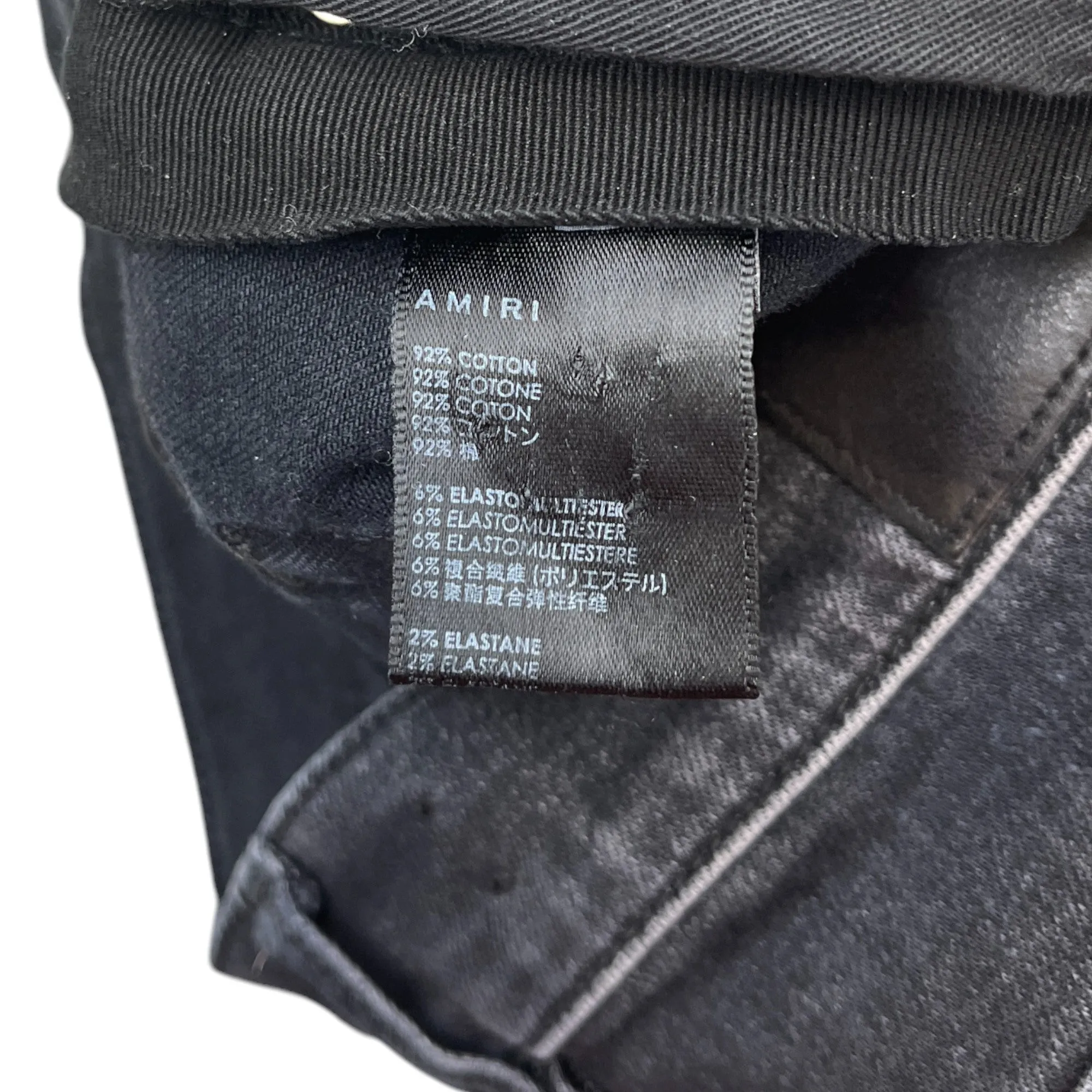 Men's Distressed Jeans Black Size Waist 30"