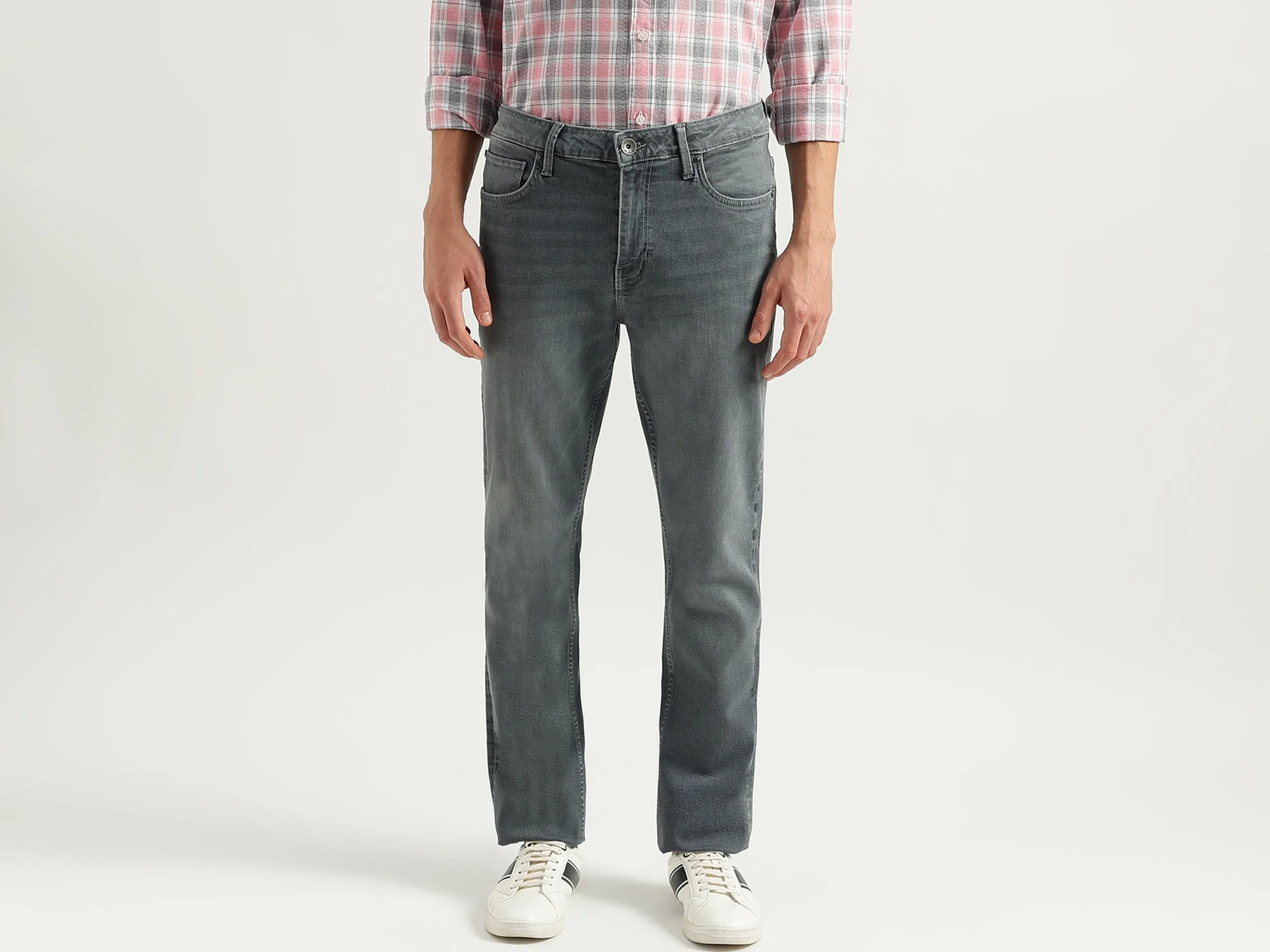 Men's Solid Bootcut Jeans