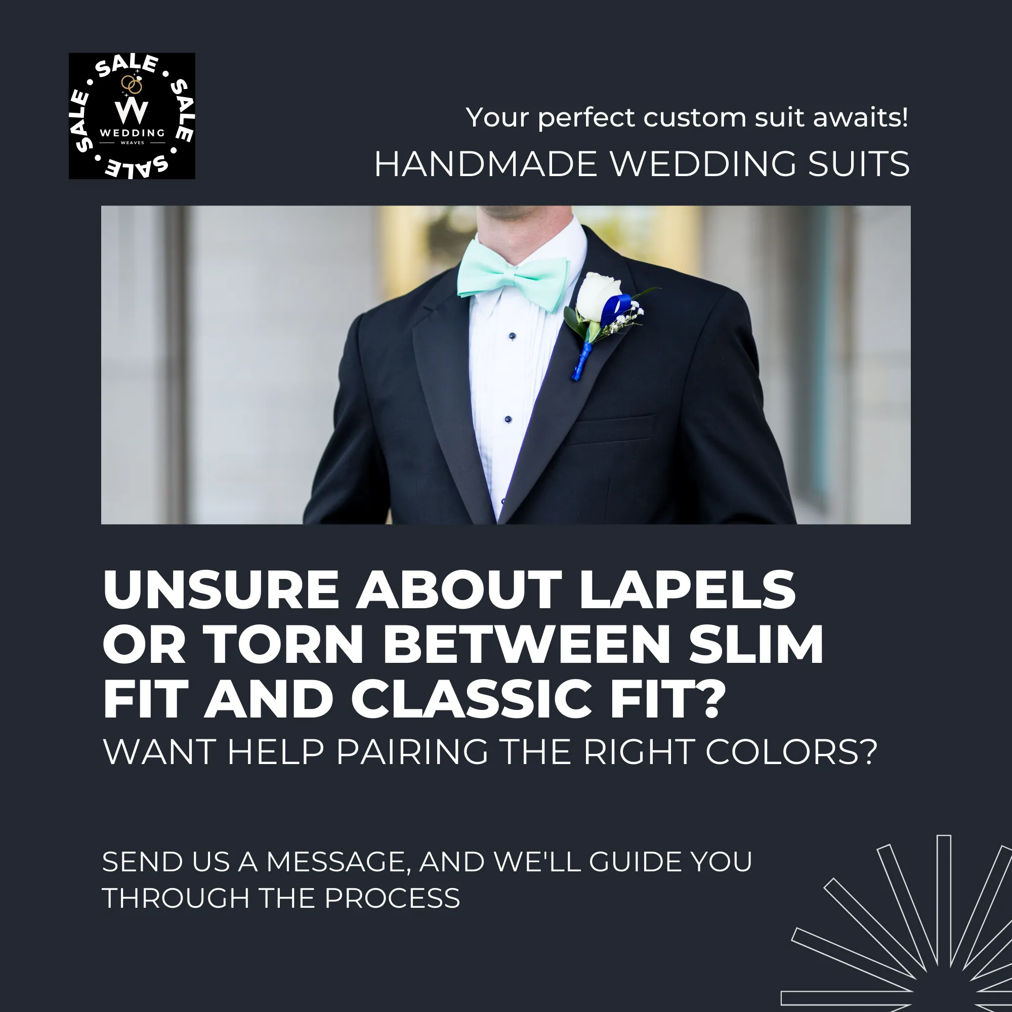 Men's Stylish Black Tuxedo Suit – Black & White Bespoke Wedding Attire, Double-Breasted Custom Suits