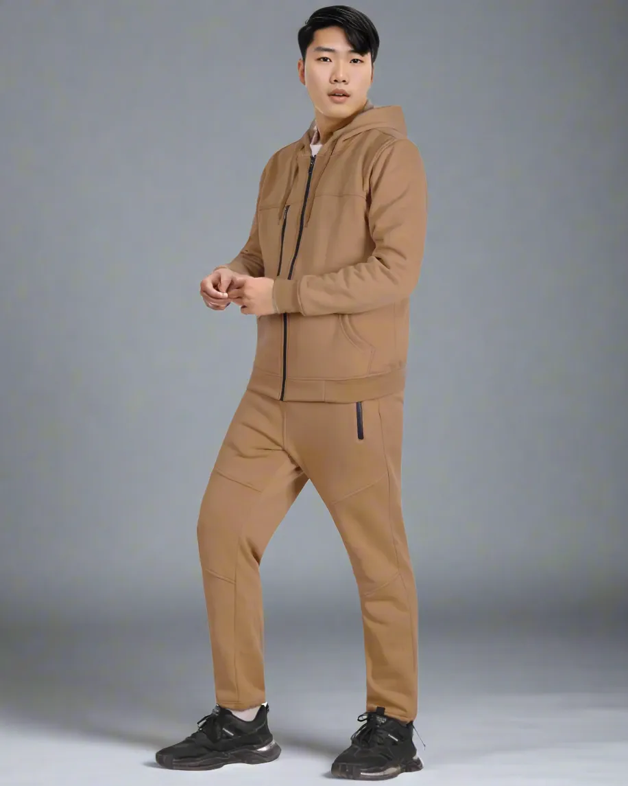 Men's Sweatsuit Soft Fleece Sweat Jacket with Sweatpants