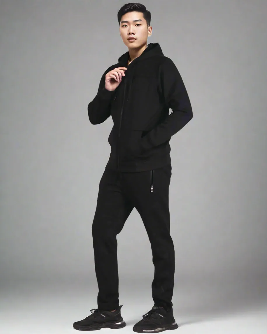 Men's Sweatsuit Soft Fleece Sweat Jacket with Sweatpants