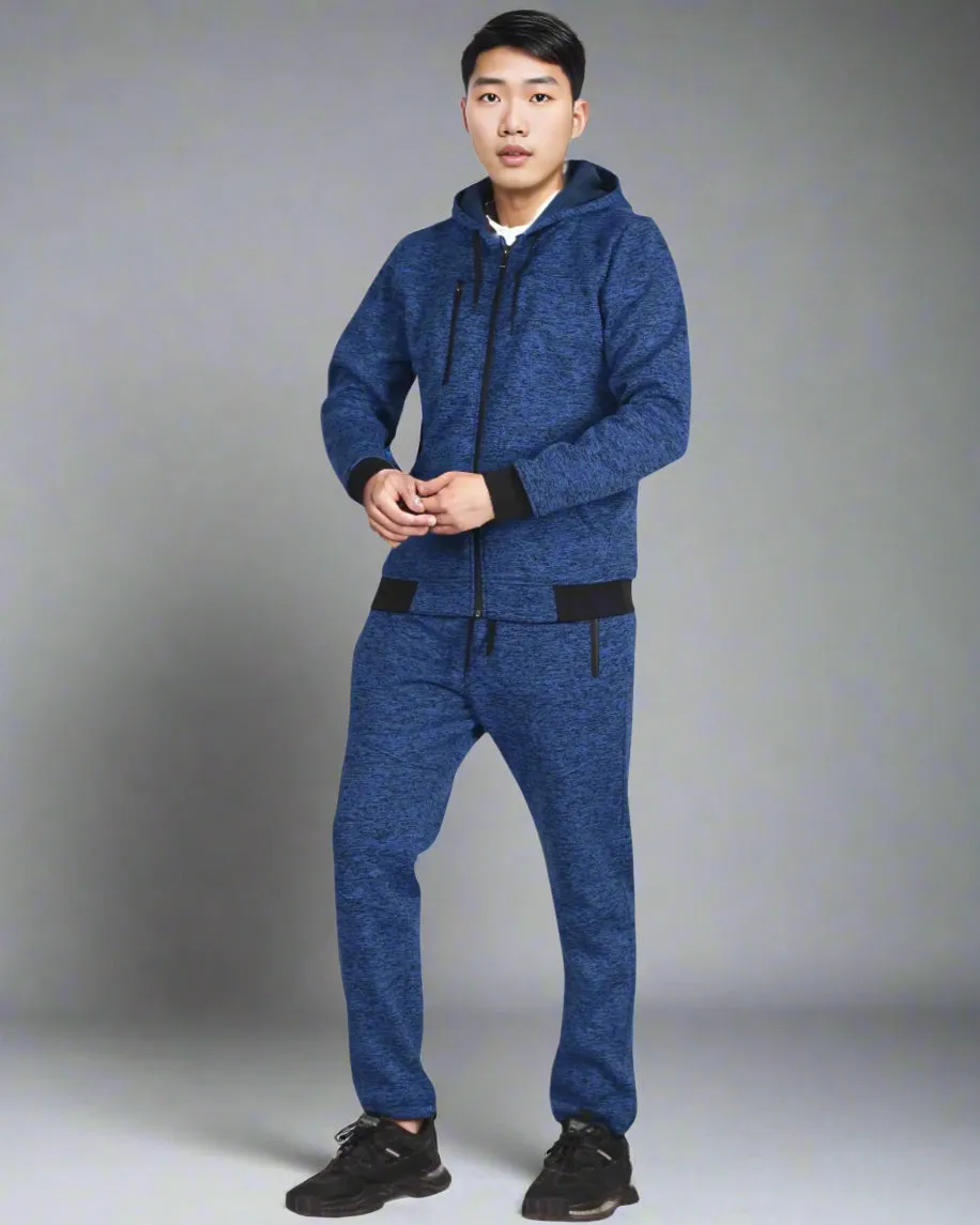 Men's Sweatsuit Soft Fleece Sweat Jacket with Sweatpants