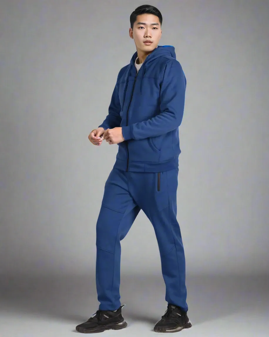 Men's Sweatsuit Soft Fleece Sweat Jacket with Sweatpants