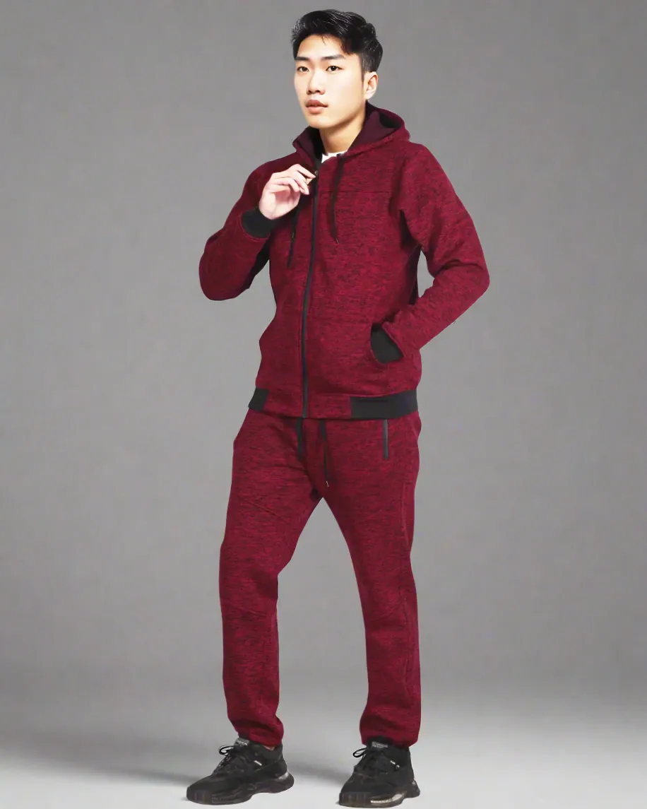 Men's Sweatsuit Soft Fleece Sweat Jacket with Sweatpants