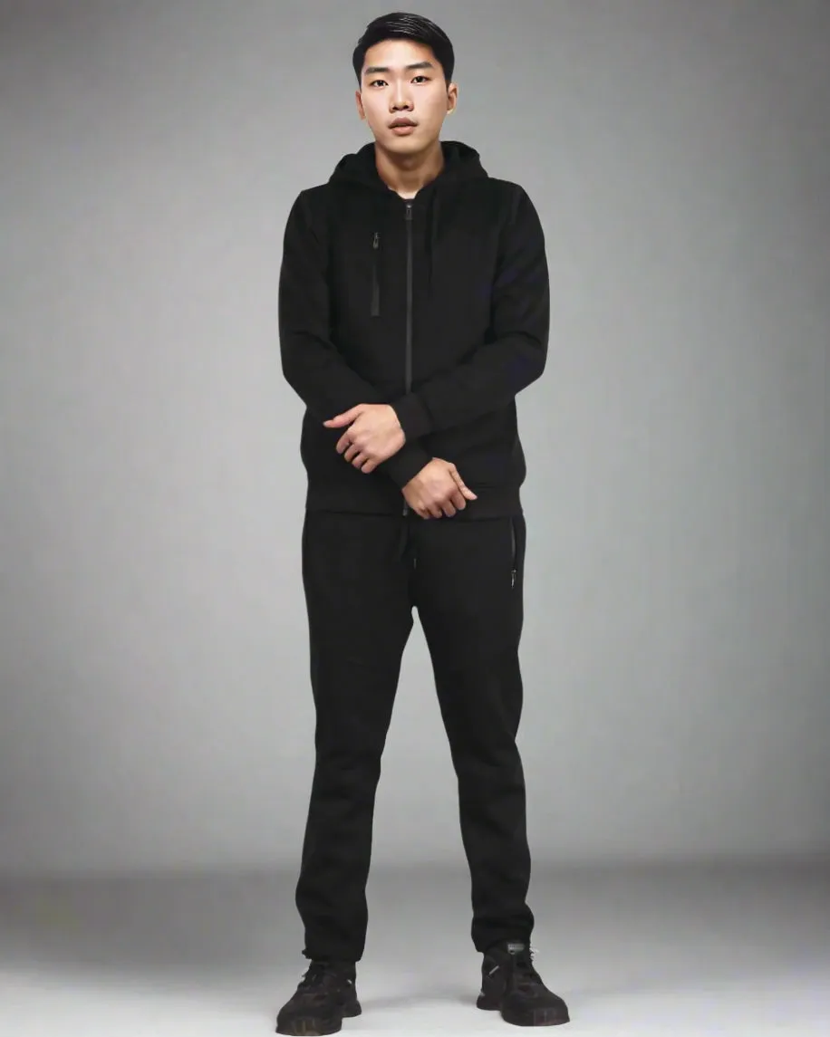 Men's Sweatsuit Soft Fleece Sweat Jacket with Sweatpants