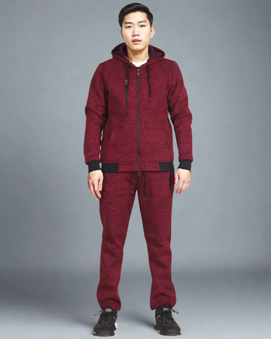 Men's Sweatsuit Soft Fleece Sweat Jacket with Sweatpants