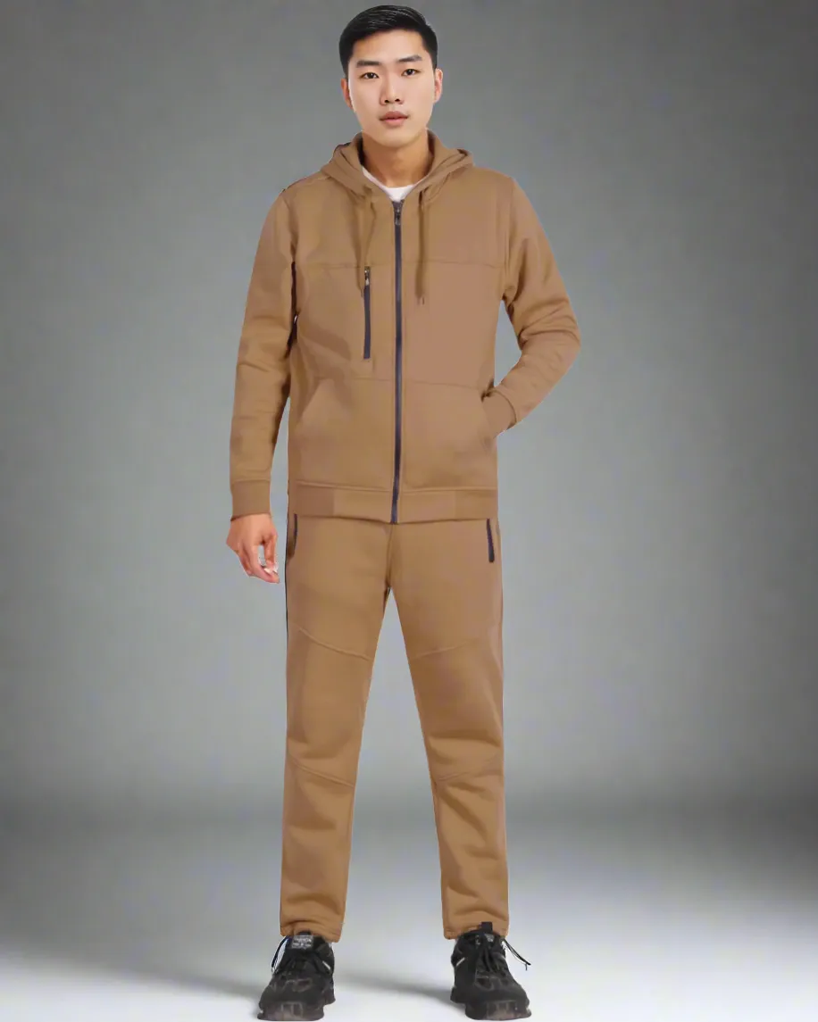 Men's Sweatsuit Soft Fleece Sweat Jacket with Sweatpants