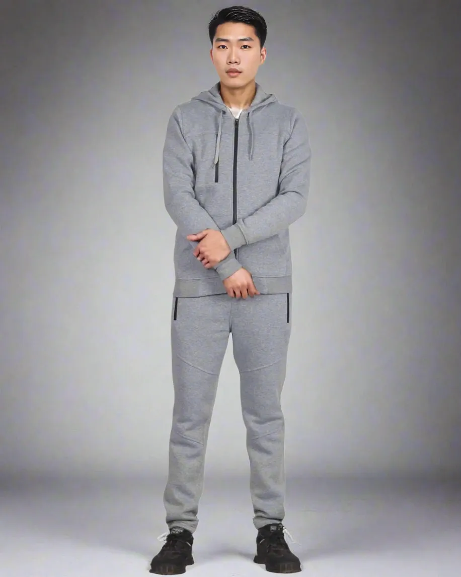 Men's Sweatsuit Soft Fleece Sweat Jacket with Sweatpants