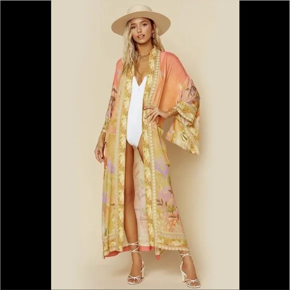 Mermaid pastel kimono NWT size M