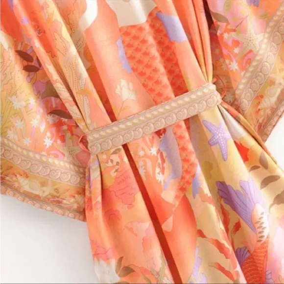 Mermaid pastel kimono NWT size M