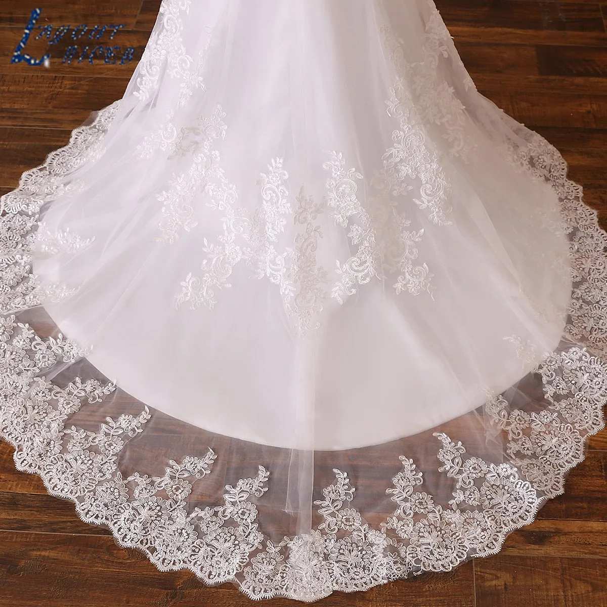 Mermaid Wedding Dresses Illusion Back Long Sleeve Beads O Neck