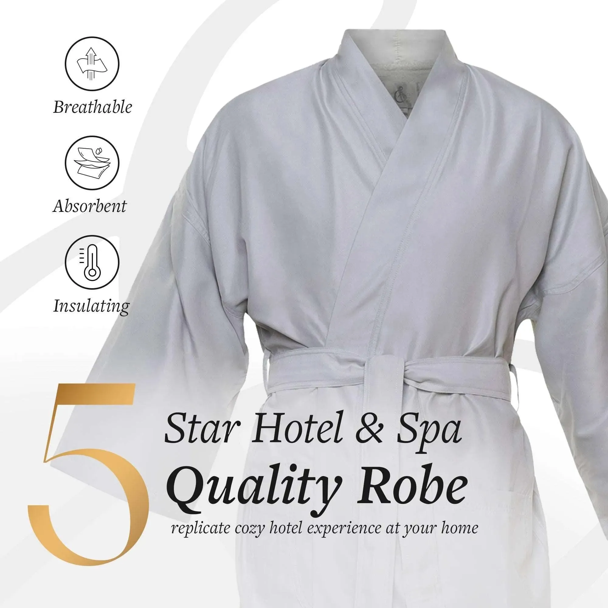 Microfiber Plush Kimono Robe with Minx Plush Lining | Style: MPK3000