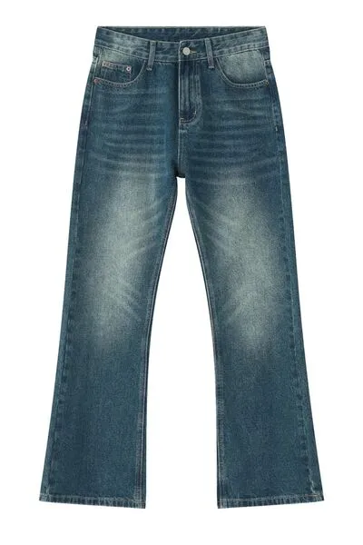 Mid Rise Jeans with Pockets